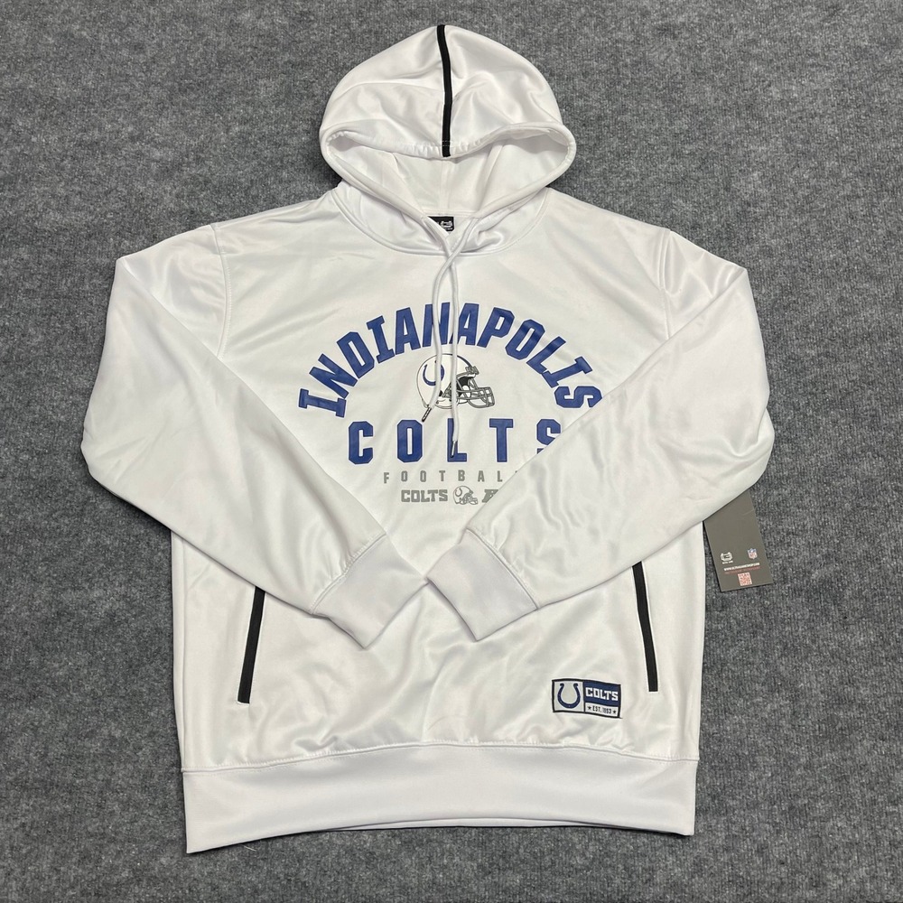 New Indianapolis Colts Hoodie Men Large White NFL Football Ultra Game Sweatshirt